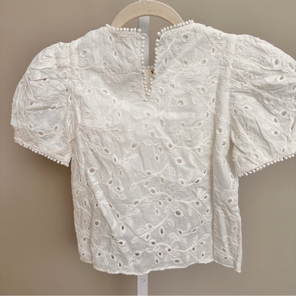 TIA CIBANI KIDS Clementine Melon Sleeves Blouse, Sugar 9/10 - Picture 3 of 5